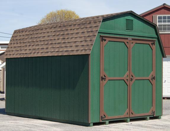 10x14 Highwall Barn Storage Shed with XL Doors From Pine Creek Structures